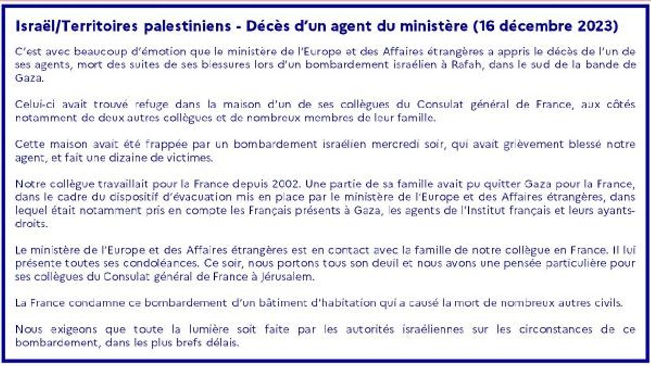 Fransa Dışişleri Bakanlığı, İsrail’den Refah saldırısı için açıklama istedi