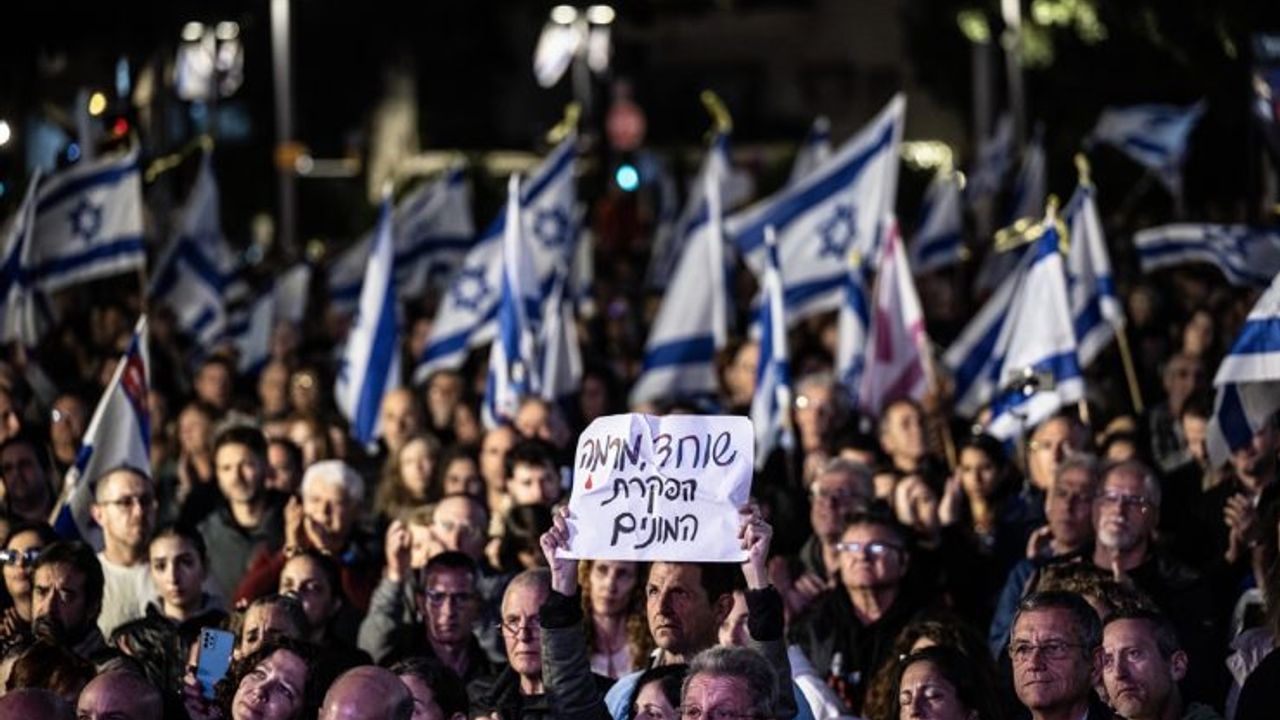 Tel Aviv sokaklarında Gazze kasabı Netanyahu'ya tepki