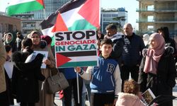 Arnavutluk'ta Filistin'e destek gösterisi