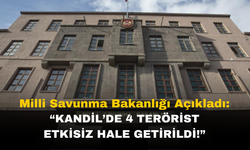 MSB: Kandil'de 4 PKK'lı Terörist Etkisiz Hale Getirildi!
