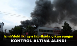 İzmir'deki iki ayrı fabrikada çıkan yangın kontrol altına alındı
