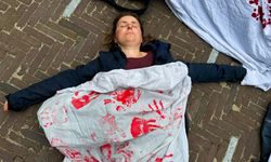Hollanda'da Temsilciler Meclisi önünde, İsrail'in Refah'a saldırıları protesto edildi