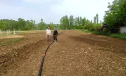 Hisarcık'ta pancar üreticileri sulama çalışması başladı