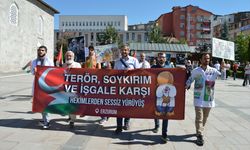 Erzurum'da sağlık çalışanları, Gazze için "sessiz yürüyüş" yaptı