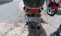 Kastamonu'da sahte plaka bulunan motosikletin sürücüsüne 45 bin 837 lira ceza kesildi