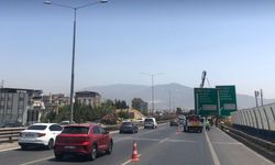 İzmir otoyolunda yol çalışması