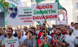 Bursa'da yüzlerce kişi Filistin için yürüdü