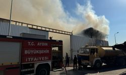 GÜNCELLEME - Aydın'da geri dönüşüm fabrikası deposundaki yangın söndürüldü