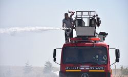 Karaman'da geri dönüşüm tesisinde çıkan yangın söndürüldü