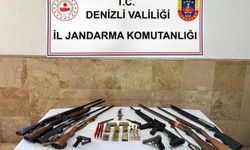 Jandarma silah kaçakçılarına aman vermiyor! Denizli'de 8 gözaltı
