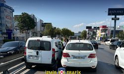 Gaziemir'deki kaza trafiği felç etti!