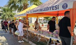 Didim'de belediyenin ürettiği sebzeler halka dağıtıldı