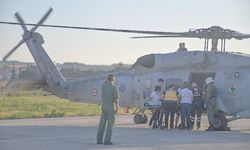 Kalp krizi geçirdiği bildirilen vatandaş, askeri helikopterle nakledildi