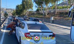 İzmir Yeşildere Caddesi'nde trafik kazası meydana geldi