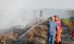 Akdere ve Papatya kırsalında orman yangını!