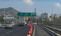 İzmir Menemen-Bornova otoyolunda yol çalışması!