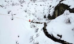 Erzurum’da 350 koyun uçurumdan düştü