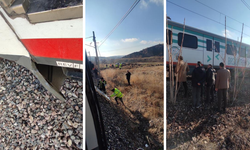 Ankara'da tren kazası: Yolcu treni raylara düşen kayaya çarptı