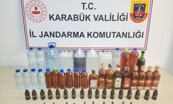 Karabük'te onlarca litre sahte alkol operasyonu