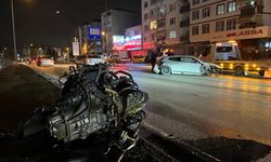 Kocaeli'deki zincirleme kazada aracın motoru koptu