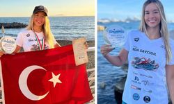 İzmirli yüzücü Eda Savcıgil'den tarihi rekor
