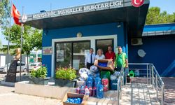 ‘Mavi Kapak’ kampanyasına muhtarlardan 550 kilogramlık destek