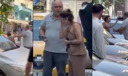 İzmir’de taksici ile vatandaş arasındaki ’güzergah’ kavgası kamerada
