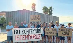 Urla sahilindeki tuvalet konteynerine mahalle tepkisi