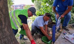 Buca’da parklara otomatik su kapları yerleştirildi