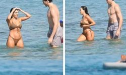 Ebru Şahin ve Cedi Osman Çeşme'de tatilde görüntülendi