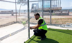 Bostanlı’daki iki padel kortunda sona doğru