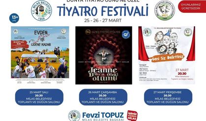 Milas Belediyesinden Dünya Tiyatro Günü’ne özel festival