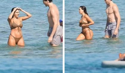 Ebru Şahin ve Cedi Osman Çeşme'de tatilde görüntülendi