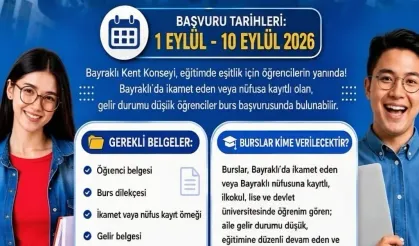 Bayraklı’da öğrenci bursu başvuruları devam ediyor