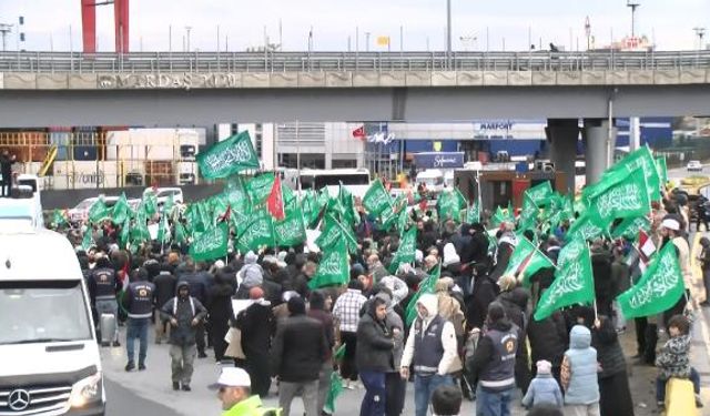 Ambarlı Limanı'nda İsrail protestosu 