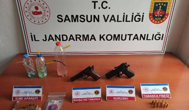 Samsun’da uyuşturucu kullanan 2 kişinin evine operasyon