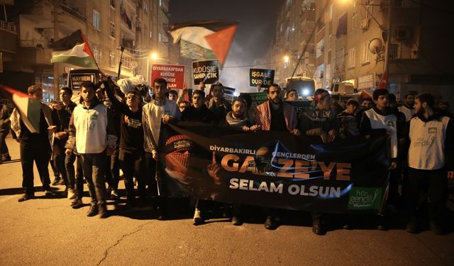 Diyarbakır'da İsrail'in Gazze'ye saldırıları protesto edildi