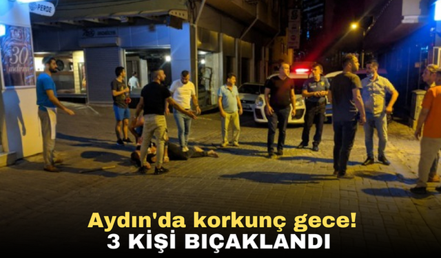 Aydın'da korkunç gece! 3 kişi bıçaklandı