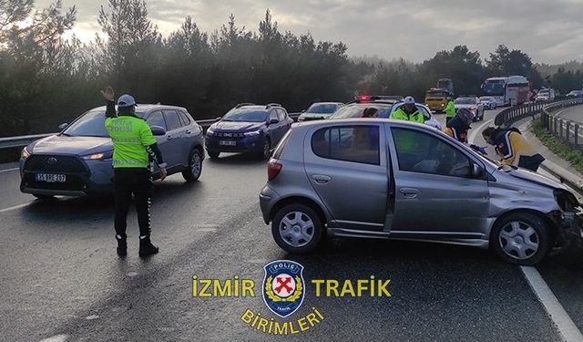 Manisa-İzmir Karayolu’nda trafik kazası meydana geldi