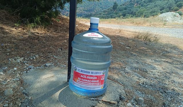 Bozdoğan Belediyesi’nden orman yangınlarına karşı damacanalı önlem