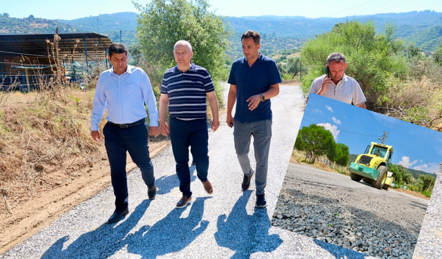 Başkan kıvrak asfaltlama çalışmalarını yakından inceliyor