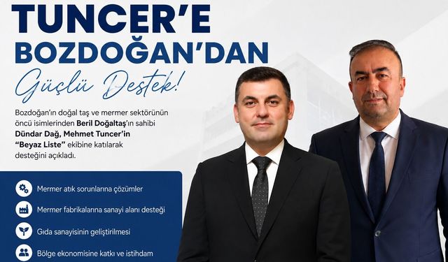 Tuncer'e Bozdoğan'dan Güçlü Destek