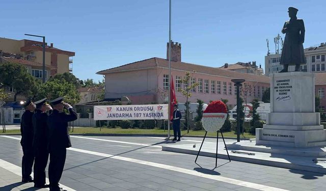 Çanakkale’de Jandarma Teşkilatı’nın 187’nci kuruluş yıl dönümü kutlandı