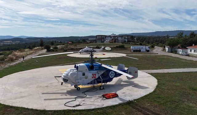 Çanakkale’de ateş savaşçıları 1 İHA, 4 Uçak, 6 Helikopter, 89 arazöz ve 1123 personel ile yangın sezonuna hazır