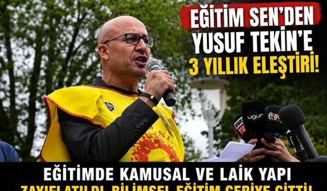 Eğitim Sen Uşak Şubesinden Yusuf Tekin eleştirisi
