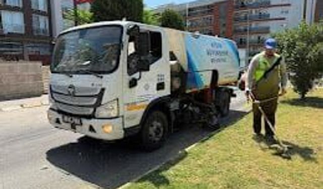 Aydın Büyükşehir Belediyesinin çalışmaları ile kentin yeşil alanları pırıl pırıl oluyor