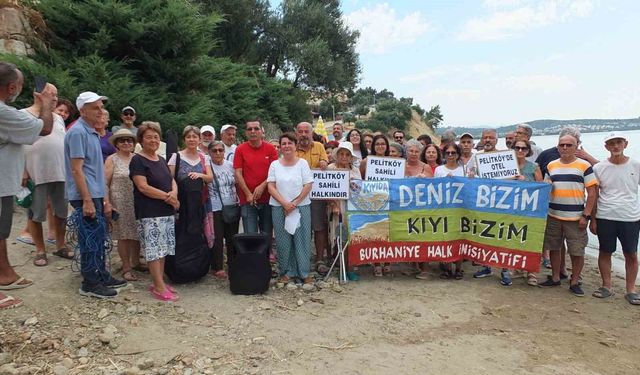 Balıkesir’de vatandaşlar kıyı işgaline tepki gösterdi
