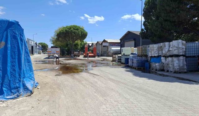 Balıkesir’de yere dökülen kimyasal madde paniğe neden oldu
