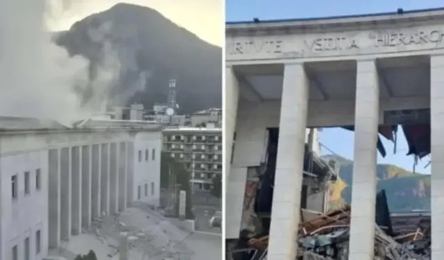 İtalya’da adliye binasının bir bölümü çöktü