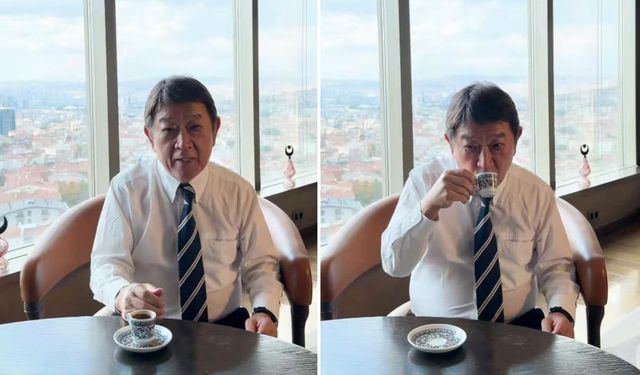 Japon bakan Motegi Toşimitsu’dan Türk kahvesi paylaşımı